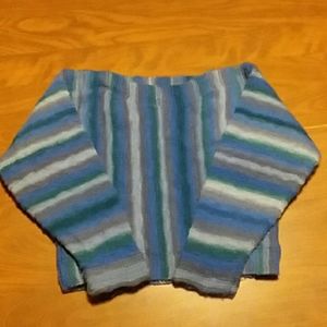 Cropped vintage off the shoulder sweater